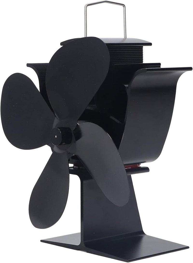 woobles 4 Blades Fireplace Stove Fan Quiet High Temperature Resistant Heat Powered Stove Fan for Wood Log Burner Fireplace - Image 5